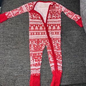 Little Sleepies Reindeer Cheer Zippy 0-3 months EUC